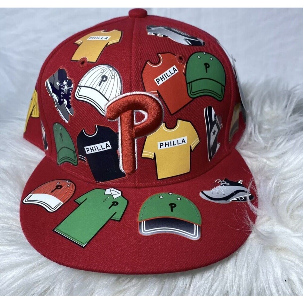 Flat Cap by Top Pro Adult XXL P Philadelphia Hat Red New Tag